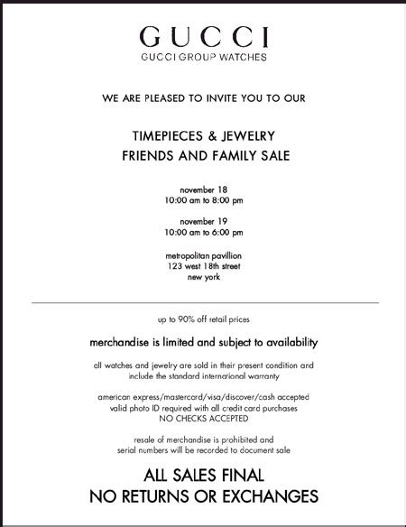 gucci family sale